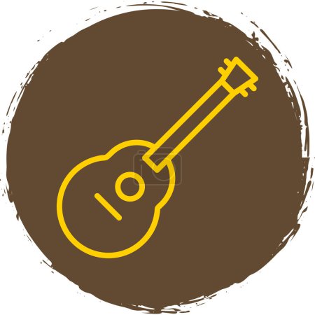 Téléchargez les illustrations : Icône de guitare. illustration simple des icônes vectorielles de musique pour le web - en licence libre de droit