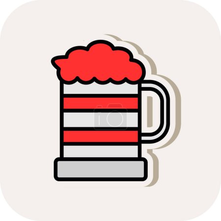 Illustration for Beer glass web icon, vector illustration - Royalty Free Image