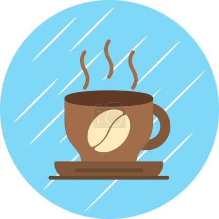 Ilustración de Icono de café caliente, ilustración vectorial - Imagen libre de derechos