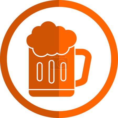Ilustración de Vaso de cerveza icono, vector ilustración diseño simple - Imagen libre de derechos