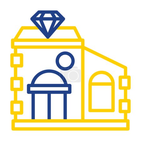 Joyería icono web tienda, vector de ilustración 