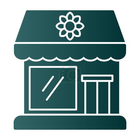 Illustration for Flower shop building icon, vector illustration design - Royalty Free Image