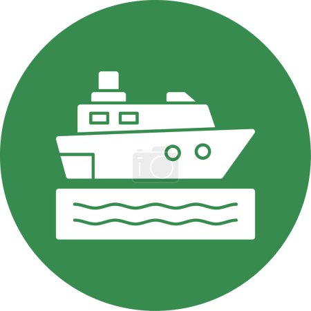 Ilustración de Crucero icono vector diseño simple - Imagen libre de derechos