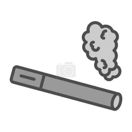 Ilustración de Cigarrillo simple fumar icono vector - Imagen libre de derechos