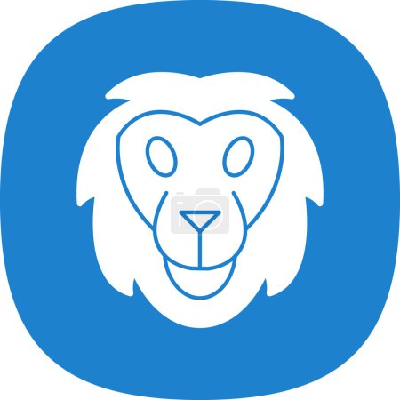 Téléchargez les illustrations : Illustration vectorielle icône lion design simple - en licence libre de droit