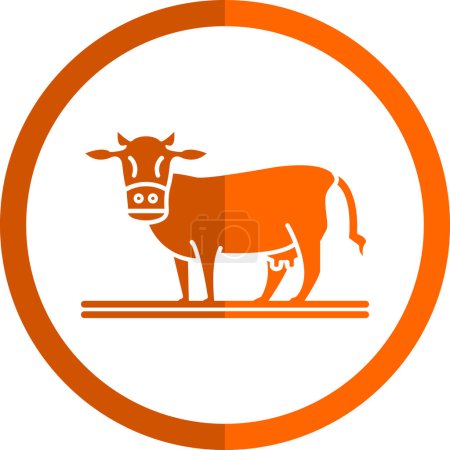 Ilustración de Vector icono de una vaca - Imagen libre de derechos