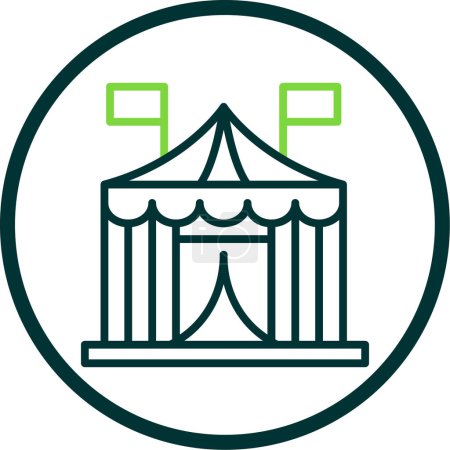 Illustration for Circus tent logo icon simple design illustration - Royalty Free Image