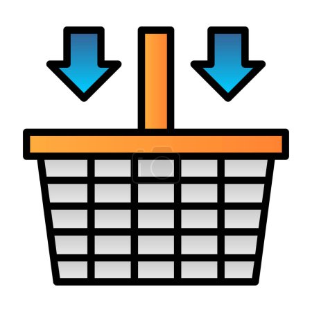 Ilustración de Icono de la cesta de la compra, vector de ilustración - Imagen libre de derechos