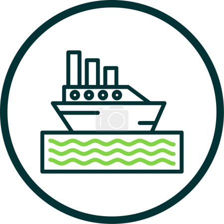 Téléchargez les illustrations : Icône de ferry, illustration vectorielle simple fond de conception - en licence libre de droit