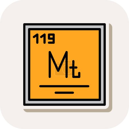 vector illustration of Meitnerium icon 