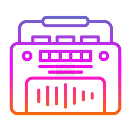 Illustration for Retro radio icon. simple vector illustration - Royalty Free Image