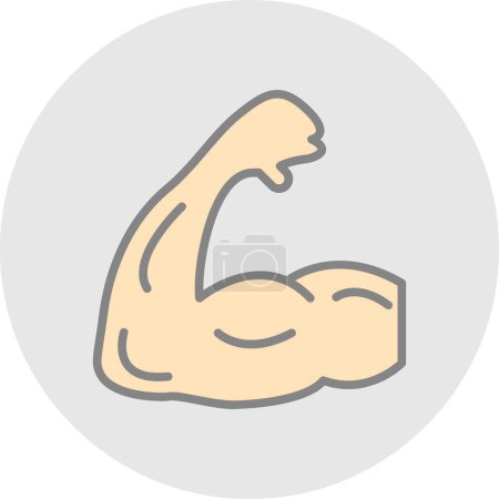 Téléchargez les illustrations : Icône biceps. illustration simple de l'icône du vecteur musculaire pour le web - en licence libre de droit