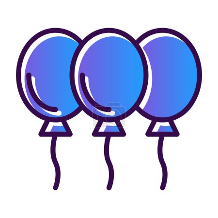 Illustration for Vector illustration of balloons icon - Royalty Free Image