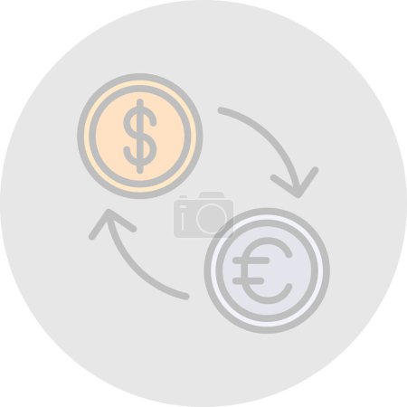 Illustration for Currency exchange icon, vector illustration simple design - Royalty Free Image