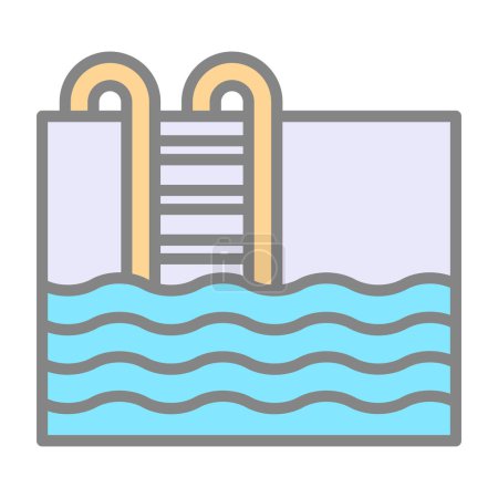 Ilustración de Icono web de la piscina, ilustración vectorial - Imagen libre de derechos