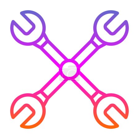 Ilustración de Llave cruzada icono web, ilustración vectorial - Imagen libre de derechos