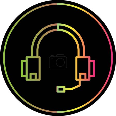 Illustration for Headphone icon, vector illustration simple design - Royalty Free Image