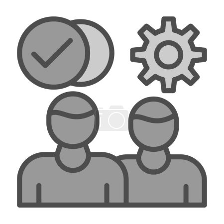 Ilustración de Trabajo en equipo icono web vector ilustración - Imagen libre de derechos