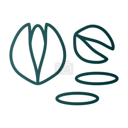 Illustration for Pistachio nuts. web icon simple illustration - Royalty Free Image