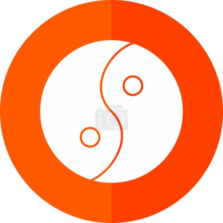 Illustration for Simple flat yin yang vector icon. - Royalty Free Image