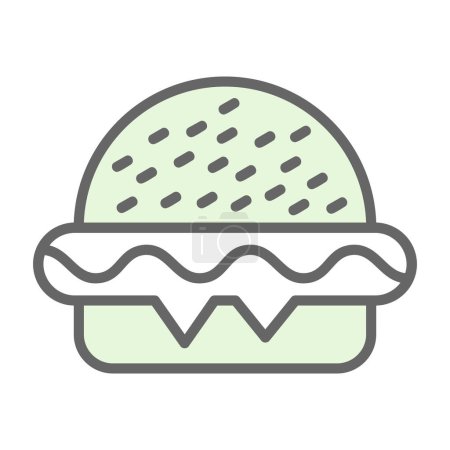 Ilustración de Burger icono vector ilustración, diseño web - Imagen libre de derechos