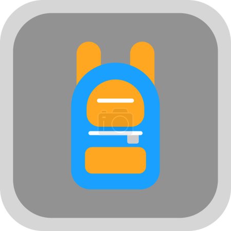 Illustration for Backpack icon, vector illustration simple design - Royalty Free Image