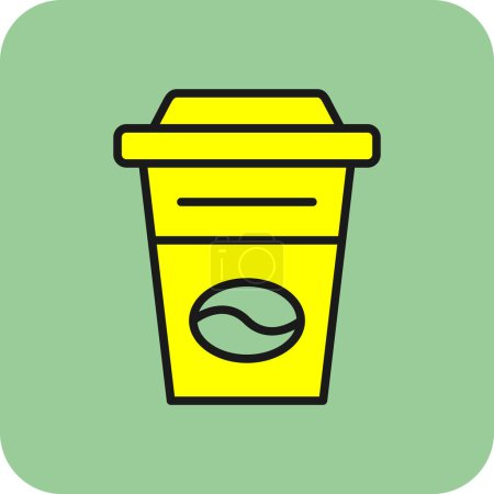 Ilustración de Una taza de café. icono web ilustración simple - Imagen libre de derechos