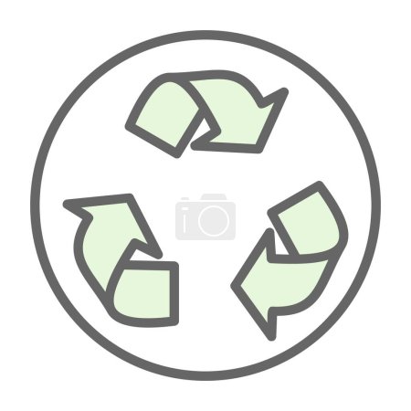 Téléchargez les illustrations : Recycler. icône web illustration simple - en licence libre de droit