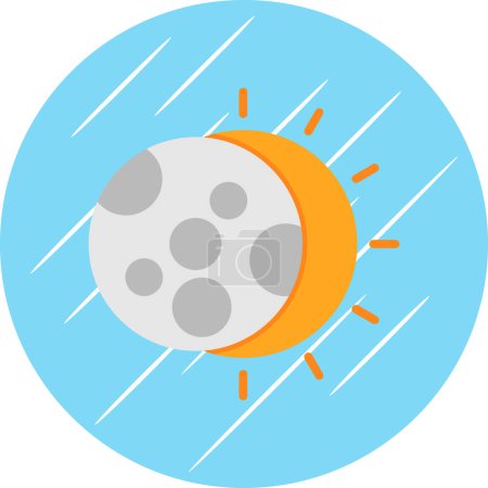 Ilustración de Icono de eclipse vector ilustración - Imagen libre de derechos