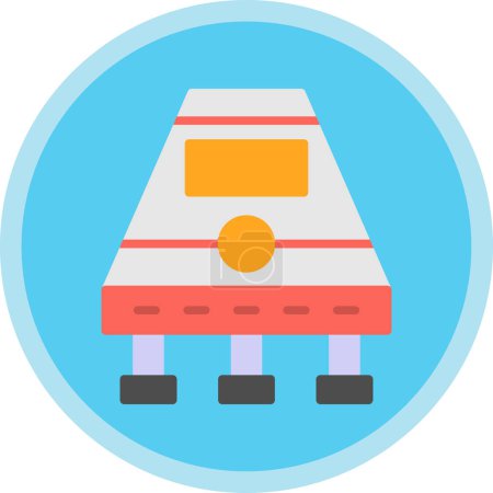 Illustration for Space ship capsule icon vector illustration - Royalty Free Image
