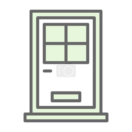Téléchargez les illustrations : Icône de porte avant, illustration vectorielle simple - en licence libre de droit