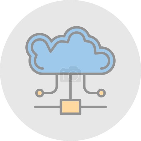 Ilustración de Cloud computing icono web diseño simple - Imagen libre de derechos