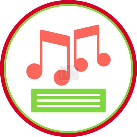 Illustration for Music notes web icon design - Royalty Free Image