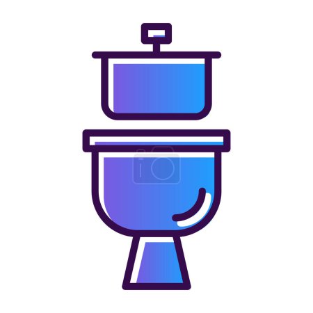 Téléchargez les illustrations : Icône moderne de toilette, illustration vectorielle - en licence libre de droit