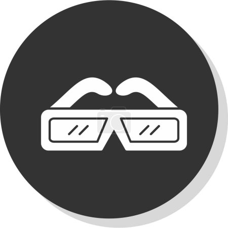 Illustration for 3d glasses. web icon simple illustration - Royalty Free Image