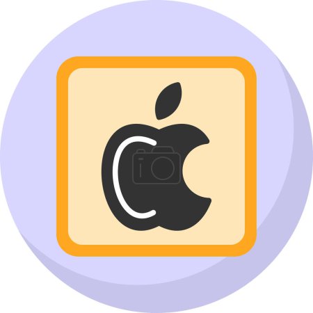 Illustration for Apple logo. web icon simple illustration - Royalty Free Image