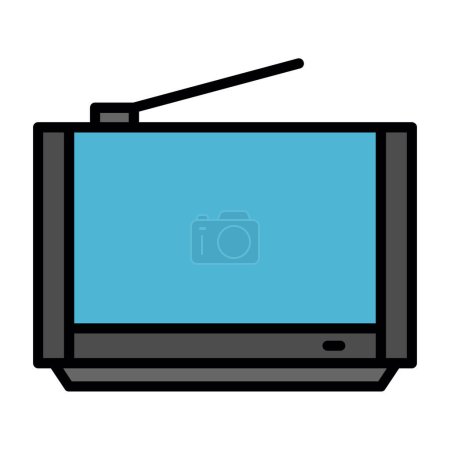 Téléchargez les illustrations : Illustration vectorielle icône web télévision - en licence libre de droit