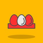 chicken eggs. web icon simple illustration