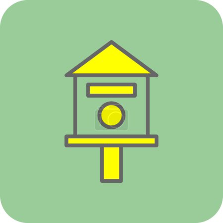 Illustration for Bird house icon vector illustration - Royalty Free Image