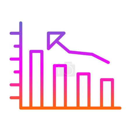 Illustration for Bar graph web icon simple design - Royalty Free Image