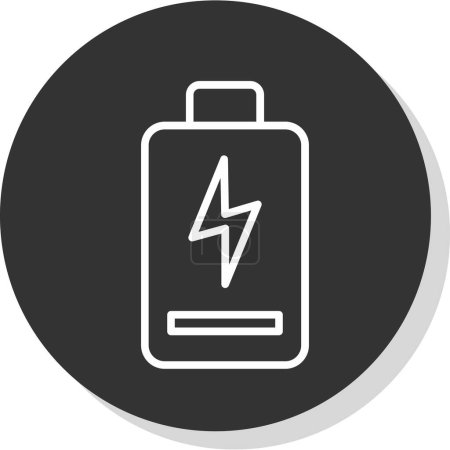 Ilustración de Icono de carga de la batería vector ilustración - Imagen libre de derechos