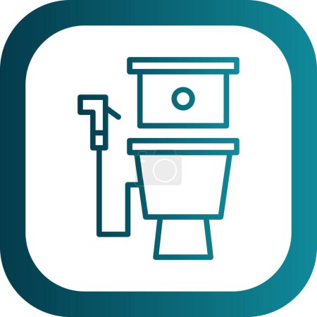 Illustration for Toilet icon isolated on abstract backgroun - Royalty Free Image