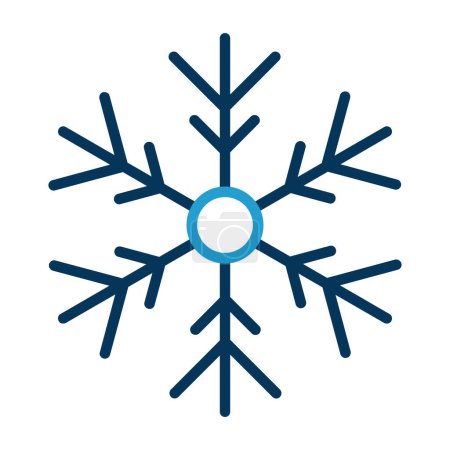 Téléchargez les illustrations : Flocon de neige icône plate. Illustration vectorielle - en licence libre de droit