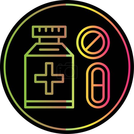 Illustration for Medicine icon for pharmacy - Royalty Free Image