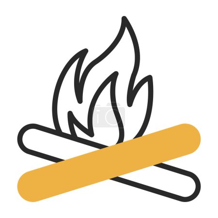 Illustration for Bonfire. web icon simple design - Royalty Free Image