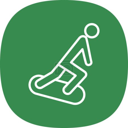 Illustration for Snowboarder web icon, vector illustration - Royalty Free Image