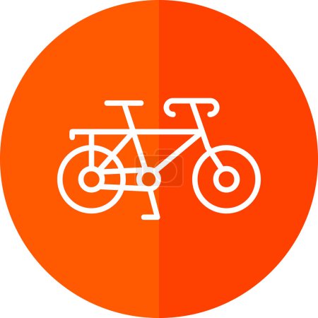 Ilustración de Icono de bicicleta plana, ilustración vectorial - Imagen libre de derechos