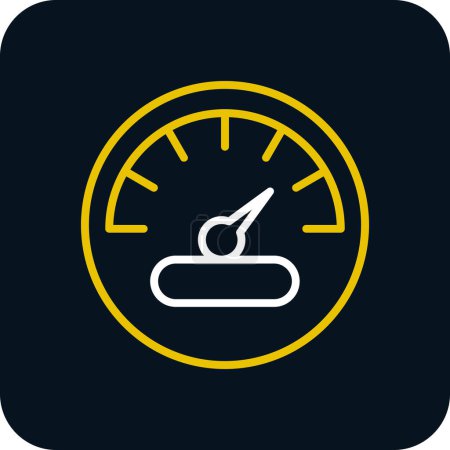 Illustration for Simple speedometer icon, vector illustration - Royalty Free Image