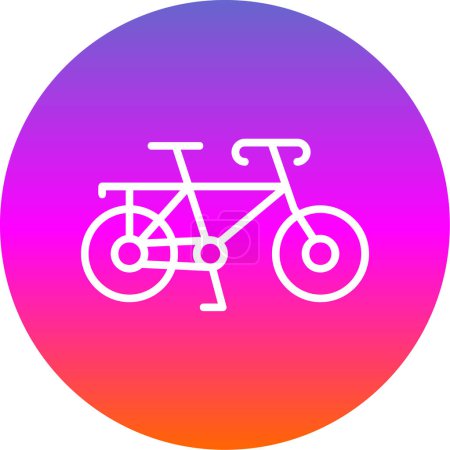 Téléchargez les illustrations : Icône de vélo plat, illustration vectorielle - en licence libre de droit