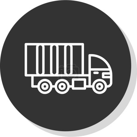 Téléchargez les illustrations : Vector web icon of truck - en licence libre de droit